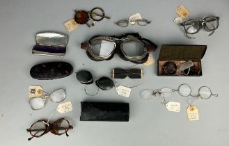 A COLLECTION OF ANTIQUE GLASSES AND LORGNETTES, To include some silver examples Mostly purchased