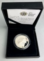 A £5 SILVER HRH THE PRINCE PHILIP DUKE OF EDINBURGH PIEDFORT PROOF COIN 1/2000 NO. 714.