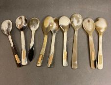A selection of Scottish hand carved horn spoons