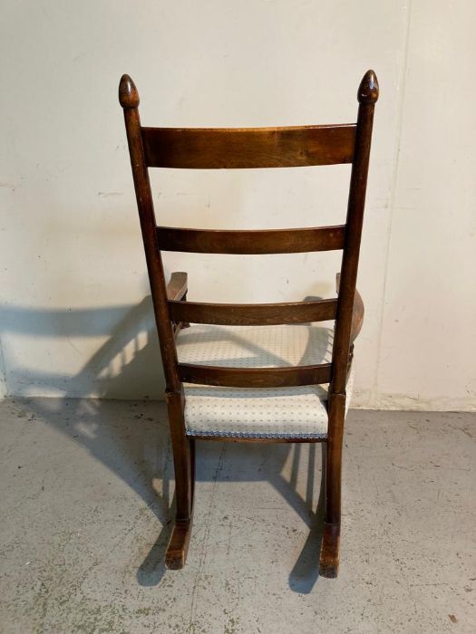 An Arts and Craft rocking chair attributed to William Birch for Liberty - Image 2 of 5