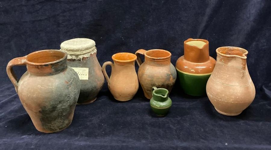 A selection of stoneware jugs