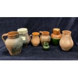 A selection of stoneware jugs