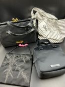 Three designer hand bags, Moschino, Anya Hindmarch and Calvin Klein