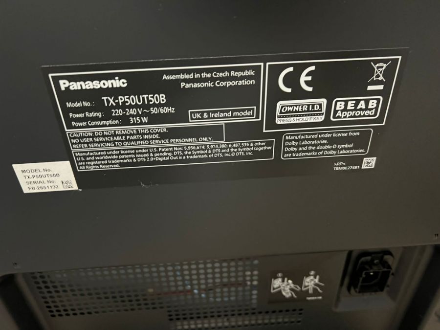 A Panasonic TXP5OUT50B TV - Image 2 of 3