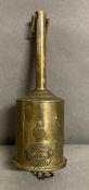 An antique brass John Gill of Bristol bottle jack or roasting jack
