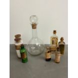 A selection of vintage chemist jars and bottles