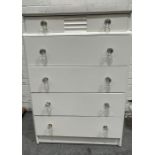 A Mid Century Stag furniture chest of drawers (H110cm W76cm D46cm)