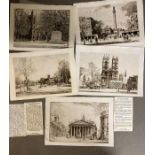 A selection of prints of early London by Leonard Squirrel