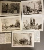 A selection of prints of early London by Leonard Squirrel