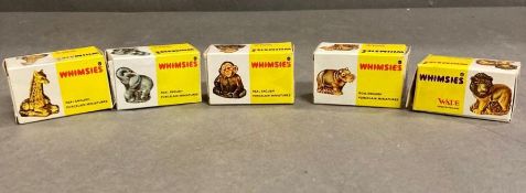 A selection of five wade whimsies, boxed