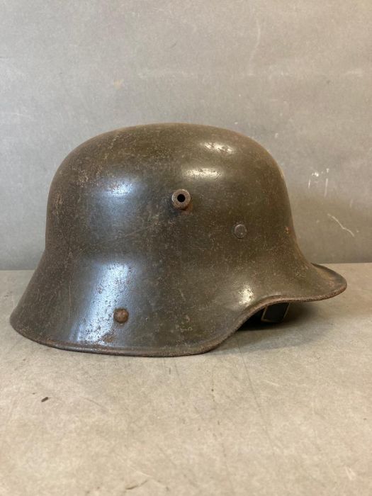 A German military helmet