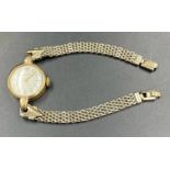 A 9ct gold, marked 375, ladies watch