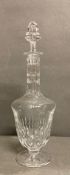 A St Louis of France crystal wine decanter in the "Tommy" style, boxed
