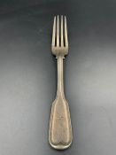 A Victorian silver fork, hallmarked for London 1845, approximate total weight 94g.