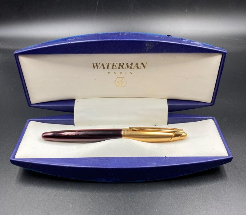 Waterman Paris 18ct gold nibbed fountain pen ( 041174) (Box AF)