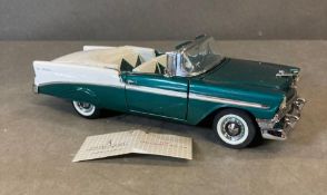A Franklin Mint Diecast model of a 1956 Chevrolet Bel Air