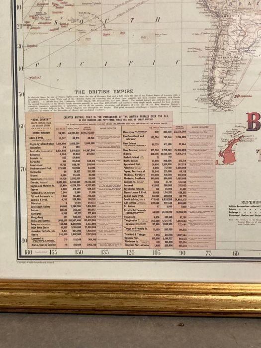 A framed map of the British Empire - Image 2 of 4