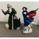 Two Royal Doulton figurine, May and Christmas parcels