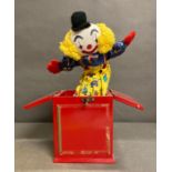 A vintage clown jack in the box