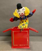 A vintage clown jack in the box
