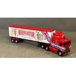 A Diecast model of Beefeater Gin Truck and Trailer
