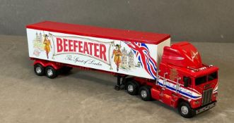 A Diecast model of Beefeater Gin Truck and Trailer