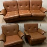 A G-Plan 1960's tulip sofa and armchairs