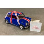 A Franklin Min Diecast model of a 1967 Morris Mini Cooper, boxed