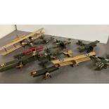 A selection of models airplanes