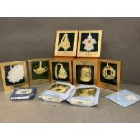 A selection of Wedgwood Christmas decorations in boxes.