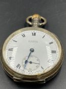 An H Samuel silver pocket watch AF