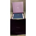 Two Asprey leather photo albums with box and dust covers