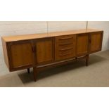 A four drawer two cupboard 4070 D Gomme sideboard (H80cm W214cm D46cm)