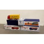 A selection of five Dinky diecast vehicles to include: 942 Foden 14 Ton Tanker 'Regent', 514 Guy