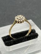 A 9ct gold and diamond ring (Approximate total weight 1.6g) Size N