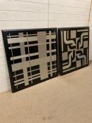 Two contemporary wall hangings (100cm x 100cm)