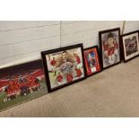 A selection of commemorative Manchester United pictures