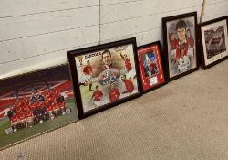 A selection of commemorative Manchester United pictures