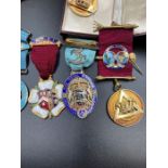 A selection of Masonic medals, all silver bar two.