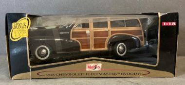 A Miasto Diecast model of a 1948 Chevrolet Fleet Master (Woody)