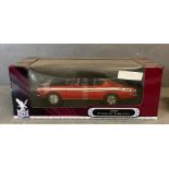 A Yat Ming Diecast model of a 1969 Plymouth Barracuda