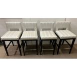 Four Decca bar stools (H100cm W49cm D55cm SH73cm)