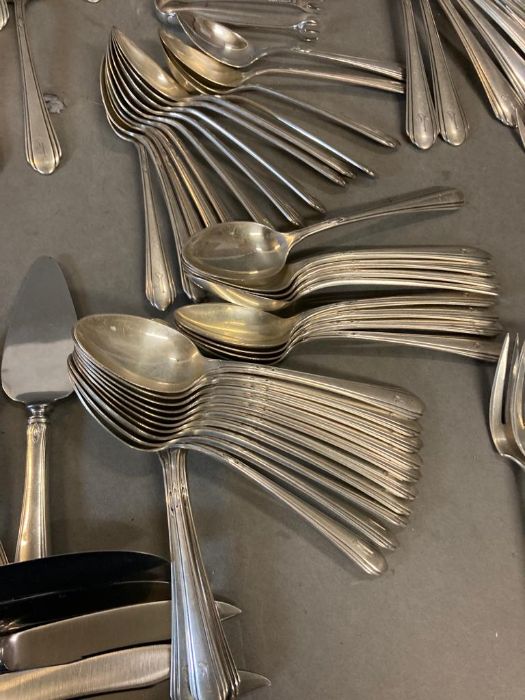 An extensive Sterling silver cutlery set by Towle silver, marked sterling pattern Pat 1928, Lady - Image 9 of 12
