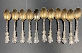 A set of eleven American Sterling silver teaspoons (Approximate total weight 84g)