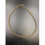 A 9ct gold necklace (Approximate total weight 8.3g) Length 49cm