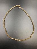 A 9ct gold necklace (Approximate total weight 8.3g) Length 49cm