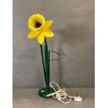 A daffodil angle poise lamp by pop art designer Peter Bliss