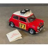 A Franklin Mint Diecast model of a 1967 Morris Mini Cooper