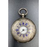 A fine silver half hunter pocket watch AF