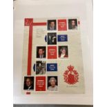 An extensive collection of Prince William and Princess Catherine Wedding commemorative stamp sets